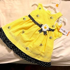 BRAND NEW- Counting Daisies Infant Girl’s Yellow Sleeveless Dress